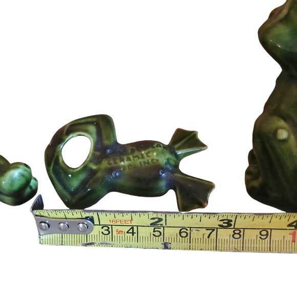 Vintage ceramic frogs figurine lot - Picture 4 of 4